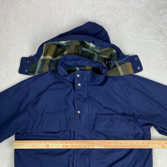 Eddie Bauer Flannel Wool Lined Mountain Parka Field Jacket Men's Sz Large - Picture 15 of 16